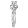 1.25CT DIAMOND 14K WHITE GOLD 3D CLASSIC ROUND DOUBLE SWIRL LOVE ENGAGEMENT RING