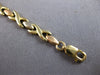 ESTATE EXTRA LONG 14K TRI COLOR GOLD MATTE & SHINY XO LOVE ANKLE BRACELET #27922