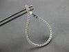 ESTATE LARGE 1.25CT DIAMOND 18KT WHITE GOLD TEAR DROP SIDEWAYS HANGING EARRINGS