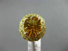 ESTATE LARGE 4.17CT DIAMOND & AAA CITRINE 14KT YELLOW GOLD 3D OVAL COCKTAIL RING