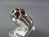 1.88CT DIAMOND & AAA RUBY 14KT WHITE GOLD OVAL & ROUND INFINITY FLOWER LOVE RING