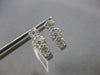 .75CT DIAMOND 14KT WHITE GOLD FLOWER PAST PRESENT FUTURE LEVERBACK HOOP EARRINGS