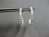 ESTATE 1.62CT DIAMOND 18K WHITE GOLD 3D CLASSIC INSIDE OUT HOOP HANGING EARRINGS