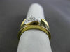 ESTATE LARGE .25CT DIAMOND 18K WHITE & YELLOW GOLD TRIANGLE TRILLION RING #22095