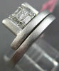 ESTATE WIDE 18KT WHITE GOLD FUN RING. 3D CLUSTER CRISS CROSS ETOILE DESIGN