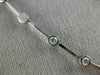 ESTATE 1.05CT DIAMOND 14KT WHITE GOLD 3D CLASSIC LINE BEZEL NECKLACE #21542