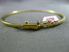 ESTATE .55CT DIAMOND 18KT YELLOW GOLD 3D ETOILE CLASSIC 2mm BANGLE BRACELET