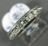 ESTATE .56CT DIAMOND 14KT WHITE GOLD 3D SEMI ETERNITY CHANNEL ANNIVERSARY RING