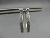 ESTATE .45CT DIAMOND 14K WHITE GOLD DOUBLE SIDED HUGGIE HOOP EARRINGS  #22504