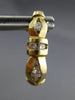 ESTATE .72CT ROUND DIAMOND 14K YELLOW GOLD CLASSIC CHANNEL HUGGIE EARRINGS #6168