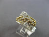 EXTRA LARGE .49CT DIAMOND 14K TWO TONE GOLD MULTI ROW MULTI LINK CRISS COSS RING