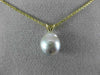 ESTATE AAA SOUTH SEA PEARL 14KT YELLOW GOLD 3D CLASSIC SOLITAIRE PENDANT #26258