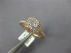ESTATE 0.59CT DIAMOND 18KT ROSE GOLD SQUARE OCTAGON HALO FRIENDSHIP PROMISE RING