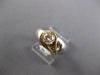 ESTATE .41CT DIAMOND 18KT 2 TONE GOLD 3D BEZEL ROUND LEAF ENGAGEMENT RING #27190