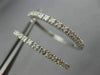 0.85CT ROUND DIAMOND 14KT WHITE GOLD 3D CLASSIC 2mm HOOP HANGING EARRINGS #25885