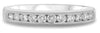 .34CT DIAMOND 14KT WHITE GOLD ROUND CHANNEL FILIGREE MILGRAIN ANNIVERSARY RING