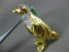 ANTIQUE EXTRA LARGE 1.52CT DIAMOND & AAA RUBY 18K YELLOW GOLD PENGUIN BROOCH PIN
