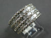 WIDE 2.26CT DIAMOND 18KT WHITE GOLD MULTI ROW ROUND & BAGUETTE ANNIVERSARY RING