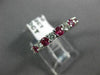 ESTATE 2.52CT ROUND CUT DIAMOND & AAA RUBY 14KT WHITE GOLD ETERNITY RING #22275