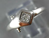 ESTATE .08CT DIAMOND 14KT WHITE GOLD PRINCESS INVISIBLE SQUARE FUN RING #27300