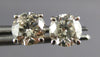 ESTATE 1.45CT DIAMOND 14K WHITE GOLD CLASSIC ROUND 4 PRONG MARTINI STUD EARRINGS