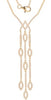 .56CT DIAMOND 14K YELLOW GOLD MULTI LEAF BY THE YARD CHANDELIER V SHAPE NECKLACE
