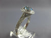 WIDE 1.29CT DIAMOND & AAA AQUAMARINE 18KT WHITE GOLD OVAL HALO ENGAGEMENT RING