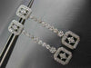 ESTATE .91CT DIAMOND 18KT WHITE GOLD RECTANGULAR MILGRAIN STAR HANGING EARRINGS