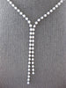 4.32CT DIAMOND 14KT WHITE GOLD BY THE YARD SEMI ETERNITY 2 ROW LARIAT NECKLACE