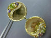 ESTATE LARGE 4.28CT DIAMOND & AAA MULTI GEM 14K YELLOW GOLD 3D CIRCULAR EARRINGS