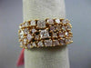 ESTATE WIDE 5.32CT PINK DIAMOND 18K ROSE GOLD MULTI ROW WEDDING ANNIVERSARY RING