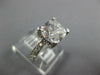 ESTATE WIDE 3.0CT AAA CZ 14K WHITE GOLD 3D CLASSIC CUSHION & ROUND RING #26881