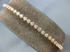 ESTATE .96CT DIAMOND 18KT ROSE GOLD 3D ROUND CLASSIC 2mm TENNIS BRACELET
