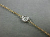 ESTATE 1.10CT DIAMOND 14KT WHITE & ROSE GOLD BY THE YARD NECKLACE 18" LONG 21743