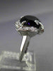 ESTATE LARGE 3.35CT DIAMOND & AMETHYST 18K WHITE GOLD 3D OVAL FLOWER RING #25402