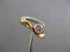 ESTATE .50CT DIAMOND 14K YELLOW GOLD SOLITAIRE LOVE KNOT FRIENDSHIP PROMISE RING