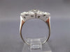 ANTQIUE LARGE .20CT OLD MINE DIAMOND 14KT WHITE GOLD 3D GEOMETRICAL RING #27360