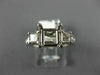 14KT WHITE GOLD SEMI MOUNT ENGAGEMENT RING. 3D LUCIDA PAST PRESENT FUTURE DESIGN