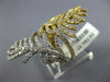 ESTATE EXTRA LARGE 2.13CT DIAMOND 18KT TWO TONE GOLD MULTI LEAF CRISS CROSS RING