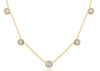 ESTATE .24CT DIAMOND 14KT YELLOW GOLD CLASSIC ROUND BEZEL BY THE YARD NECKLACE