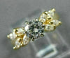 ESTATE .92CT ROUND & MARQUISE DIAMOND 14KT YELLOW GOLD 3D ENGAGEMENT RING #2324