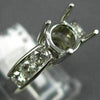 ESTATE 1.28CT DIAMOND 14KT WHITE GOLD 7 STONE SEMI MOUNT ENGAGEMENT RING #16313