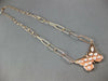 LARGE .41CT DIAMOND 14KT ROSE GOLD 3D ROUND & MARQUISE ETOILE BUTTERFLY NECKLACE