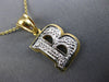 ESTATE .25CT ROUND DIAMOND 14KT TWO TONE GOLD 3D "R" INITIAL PENDANT #MILANO004