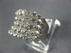 ESTATE LARGE 2.40CT DIAMOND 14KT WHITE GOLD ROUND 3D MULTI ROW ANNIVERSARY RING