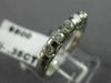ESTATE 5 DIAMOND 14K WHITE GOLD TENSION SET WEDDING ANNIVERSARY RING 2.5MM 14603