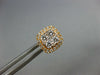 ESTATE .68CT DIAMOND 18KT WHITE GOLD CLUSTER SQUARE HALO CLASSIC STUD EARRINGS