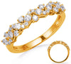 ESTATE .53CT DIAMOND 14KT YELLOW GOLD 3D ROUND & MARQUISE SHAPE ZIG ZAG FUN RING