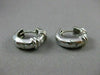 ESTATE .15CT DIAMOND 14KT WHITE GOLD HUGGIE ETOILE EARRINGS BEAUTIFUL!! #9279