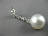 LARGE 1.58CT DIAMOND & AAA SOUTH SEA PEARL 18KT WHITE GOLD 3D HANGING EARRINGS